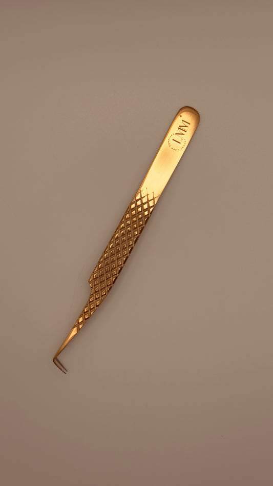 90 Degree Delicate Fibre Tip Tweezer - Goldie Collection ✨